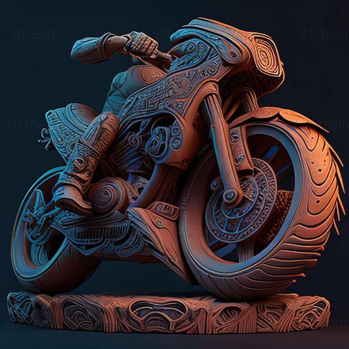 3D модель Игра Киберпанк Мотоциклы Qbike (STL)